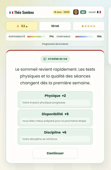 Résultat d’un choix avec variation de disponibilité et de confiance